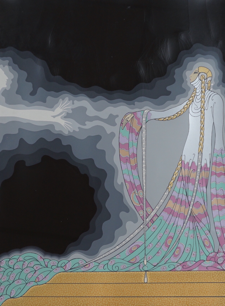 Romain de Tirtoff ('Erté') (Russian-French, 1892-1990) pencil signed artist proof serigraph, ‘Melisande’, 65cm x 50cm